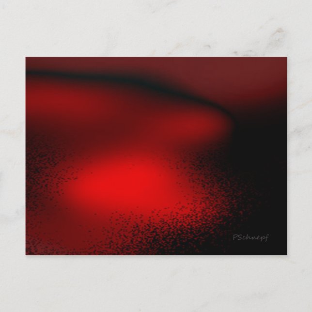 Abstract in Red Postcard (Front)