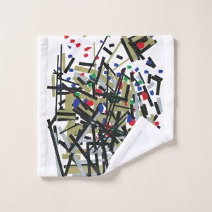 Abstract in Tape & Letterforms 1 Bath Towel Set
