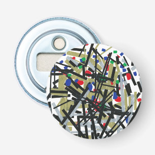 Abstract in Tape & Letterforms 1 Bottle Opener