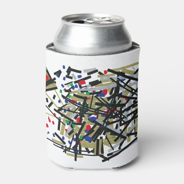 Abstract in Tape & Letterforms 1 Can Cooler (Can Front)