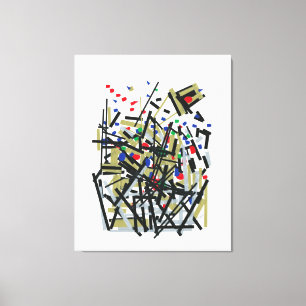 Abstract in Tape & Letterforms 1 Canvas Print