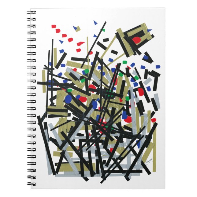 Abstract in Tape & Letterforms 1 Notebook (Front)