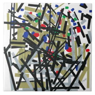 Abstract in Tape & Letterforms 1 Tile