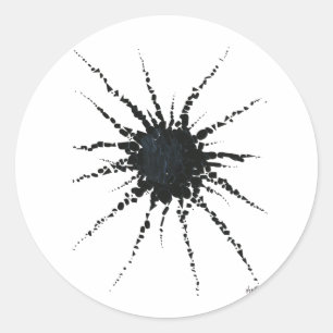 Abstract in Tape & Letterforms 3 Classic Round Sticker