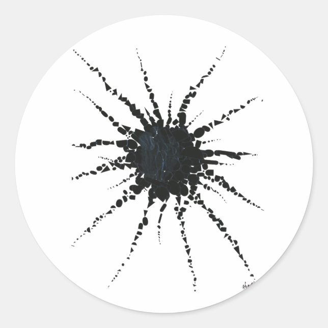 Abstract in Tape & Letterforms 3 Classic Round Sticker (Front)