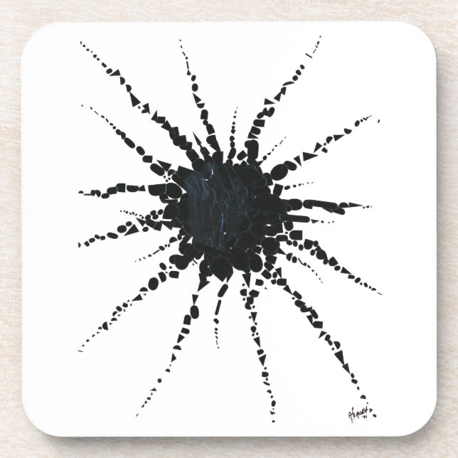 Abstract in Tape & Letterforms 3 Coaster (Front)