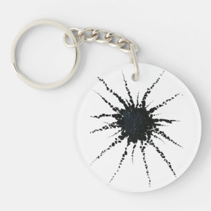 Abstract in Tape & Letterforms 3 Key Ring