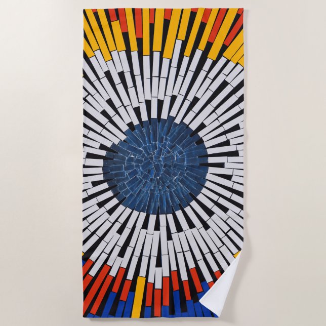 Abstract in Tape—Starburst Beach Towel (Front)