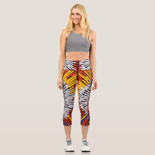 Abstract in Tape—Starburst Capri Leggings