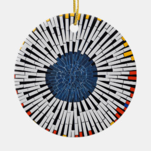 Abstract in Tape—Starburst Ceramic Tree Decoration