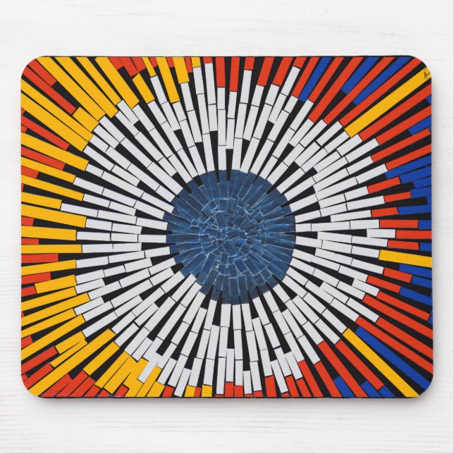 Abstract in Tape—Starburst Mouse Mat (Front)