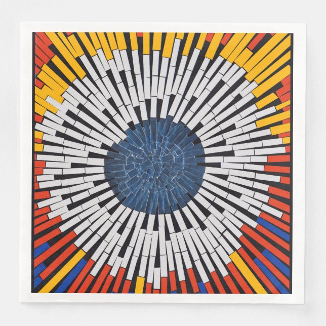 Abstract in Tape—Starburst Napkin (Front)