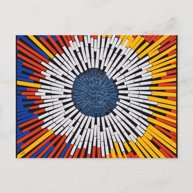 Abstract in Tape—Starburst Postcard (Front)