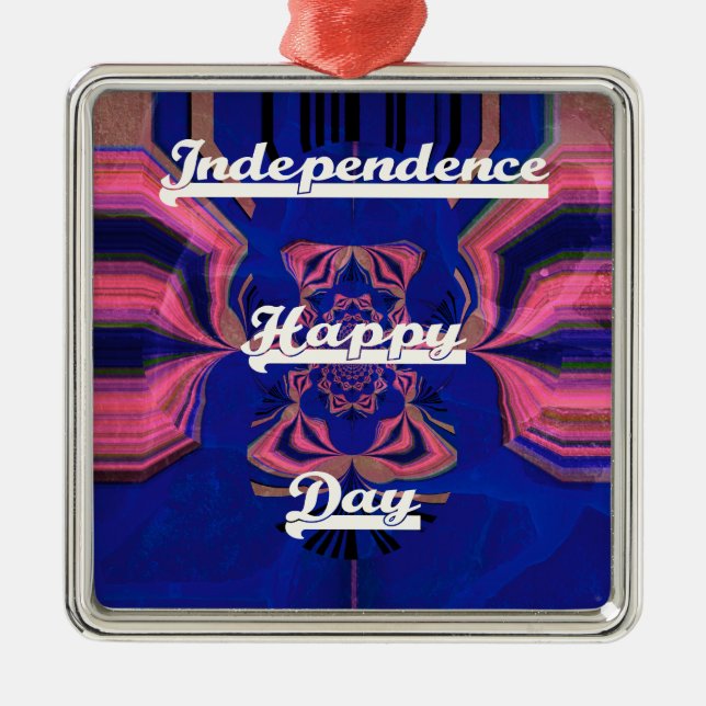 Abstract Independence Day Celebration Art Metal Tree Decoration (Front)