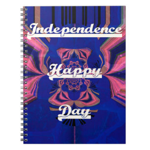 Abstract Independence Day Celebration Art Notebook