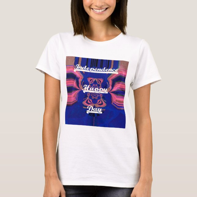 Abstract Independence Day Celebration Art T-Shirt (Front)
