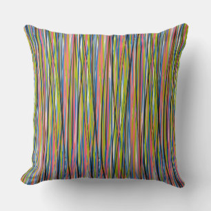 Abstract Indian Boho Line Pattern  Cushion