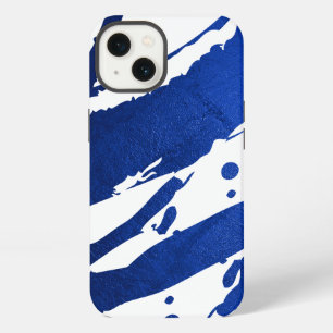 Abstract Indigo Blue Brushstrokes iPhone 13 Case
