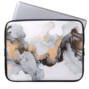Abstract ink and acrylic background. Trend 2018. L Laptop Sleeve