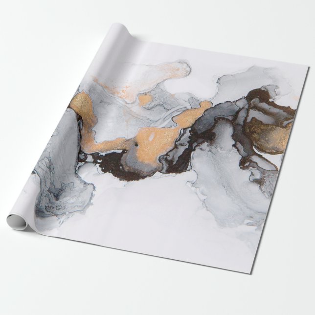 Abstract ink and acrylic background. Trend 2018. L Wrapping Paper (Unrolled)