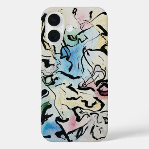 Abstract Ink Art iPhone 16 Case