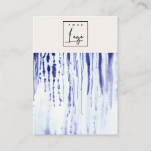 Abstract Ink Blue Lines Logo Hairclip Pin Holder Business Card