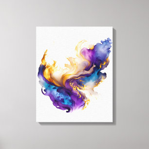 Abstract ink canvas print