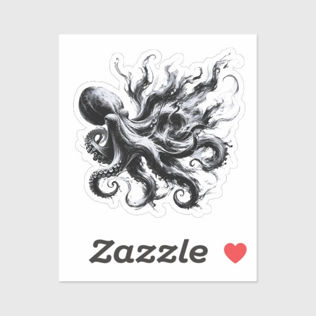 Abstract Ink Fluid Octopus Kraken (Sheet)