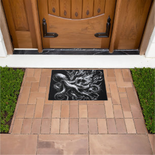 Abstract Ink Fluid Octopus Kraken Doormat