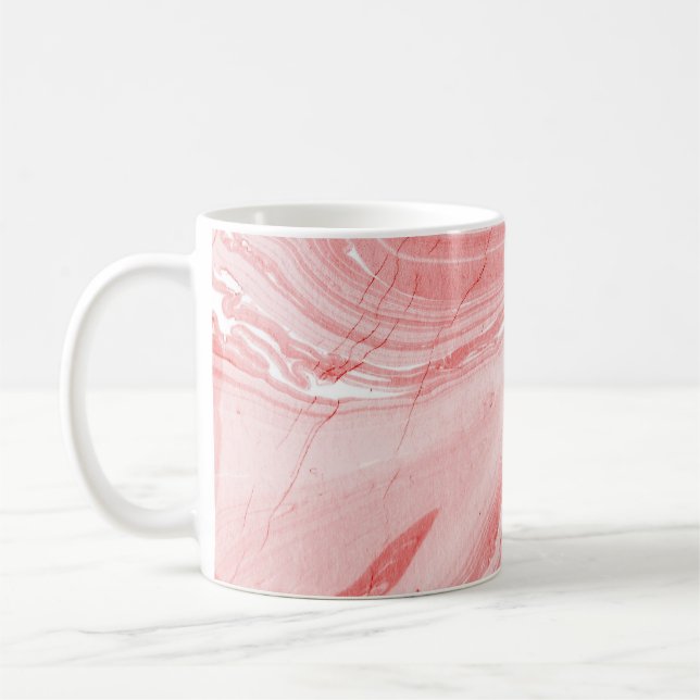 Abstract ink marble texture background. coffee mug (Left)