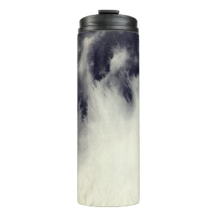 Abstract ink painting on grunge paper texture. thermal tumbler