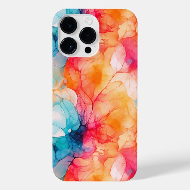 Abstract Ink Pattern iPhone Case (Back)
