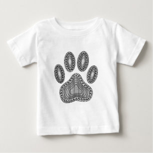 Abstract Ink Paw Print Baby T-Shirt