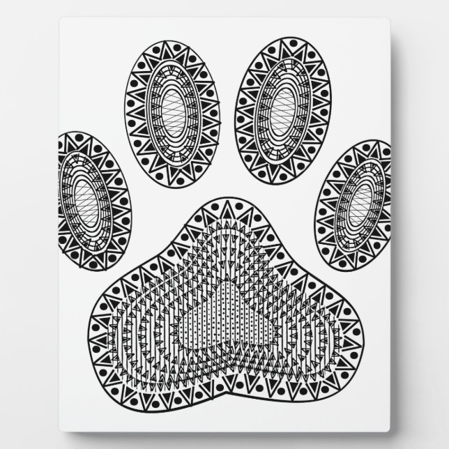 Abstract Ink Paw Print Plaque (Front)