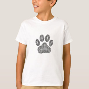 Abstract Ink Paw Print T-Shirt
