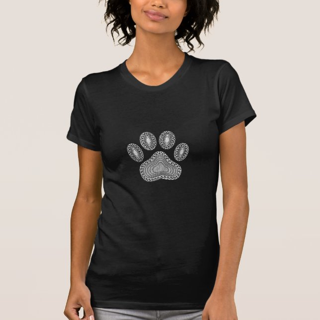 Abstract Ink Paw Print T-Shirt (Front)