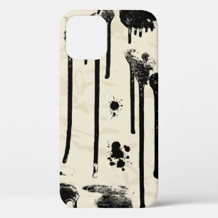 Abstract ink splatters seamless pattern iPhone 12 case