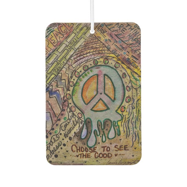 Abstract Inner Peace Car Freshener (Front)