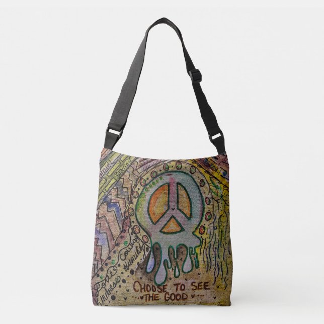 Abstract Inner Peace Crossbody Bag (Front)
