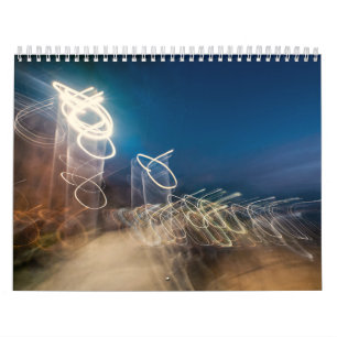 Abstract Intentional Camera Movement Night Light T Calendar