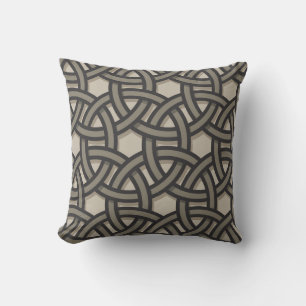 Abstract Intertwining Circles Cushion