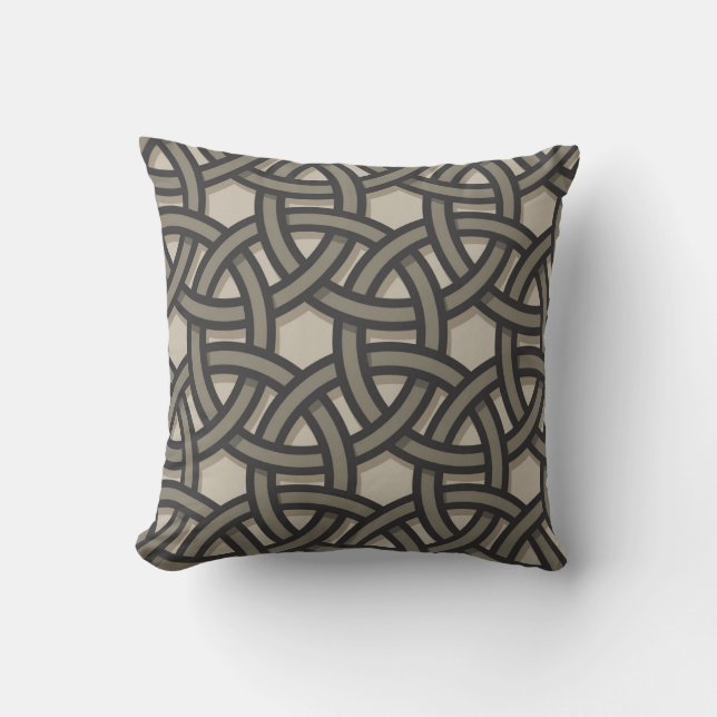 Abstract Intertwining Circles Cushion (Front)