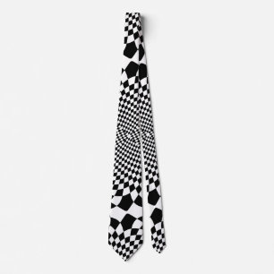 Abstract Intricate Black And White Pattern Tie