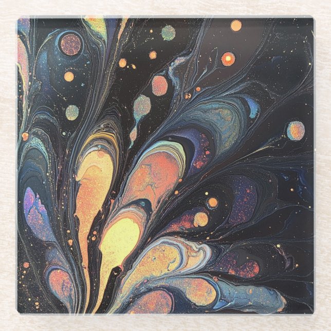 Abstract Iridescent Art Coaster (Front)