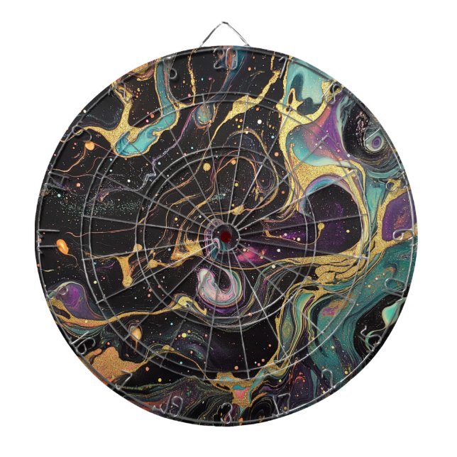 Abstract Iridescent Art Dartboard (Front)