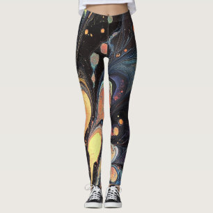 Abstract Iridescent Art Leggings