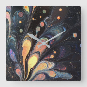 Abstract Iridescent Art Wall Clock