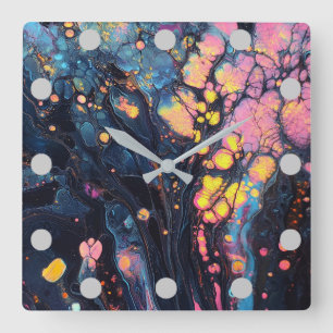 Abstract Iridescent Art Wall Clock