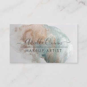 Abstract Iridescent Watercolor Makeup Artist  Business Card