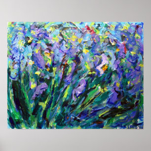 Abstract Iris Flower Fine Art Poster Prints